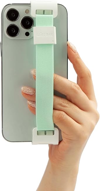 WiLLBee CLIPON Block MINI for eBook Reader Cell Phone Tablet Length Adjustable Strap Hand Grip Finger Holder Mint