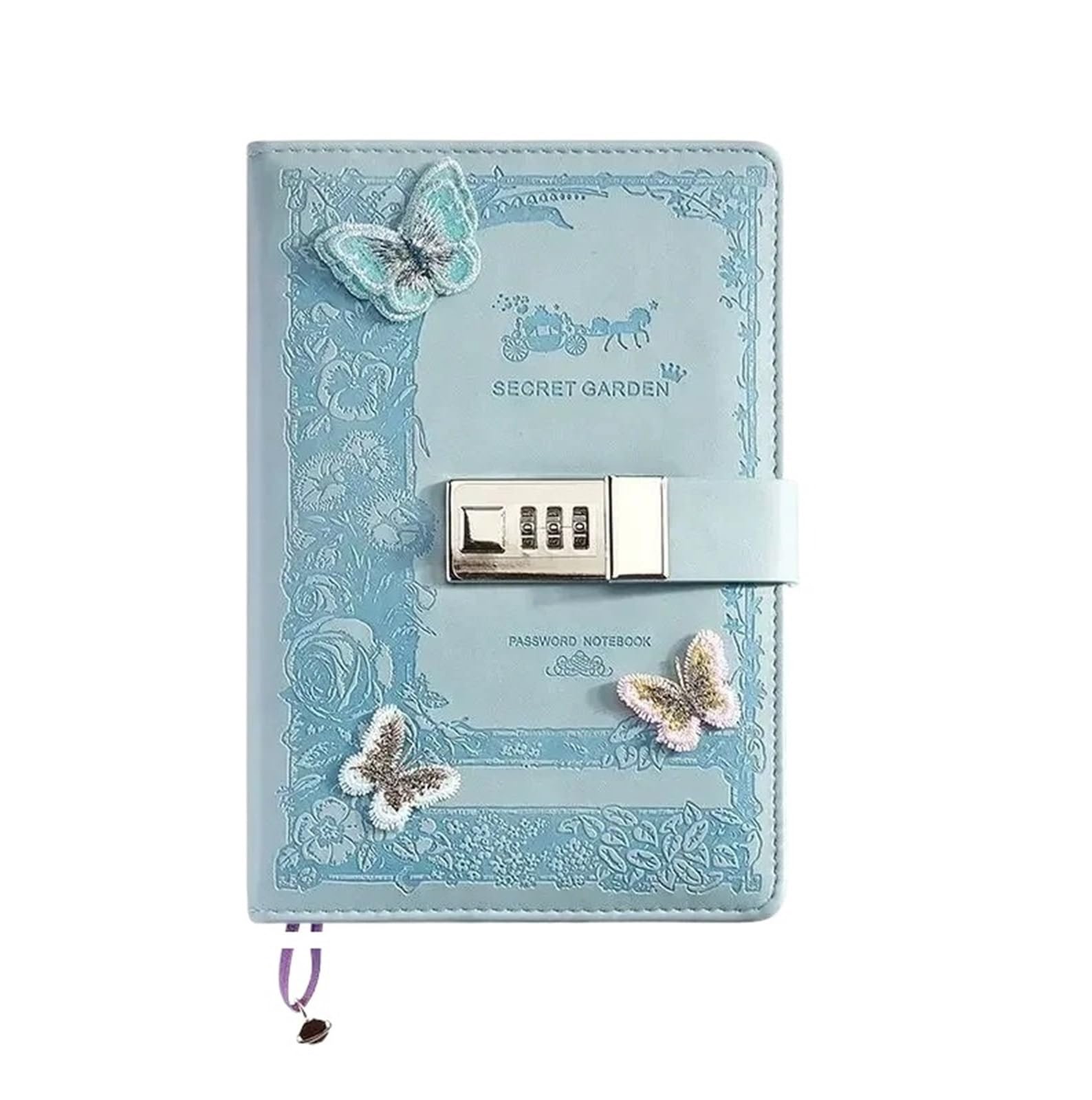 Tagebuch mit Schloss A5 Retro Passwort Notebook mit Schloss Zeitschriften Verdicken Hand Ledger Handbuch Student Notizblock Tagebuch Bindemittel Schreibwaren(Green)