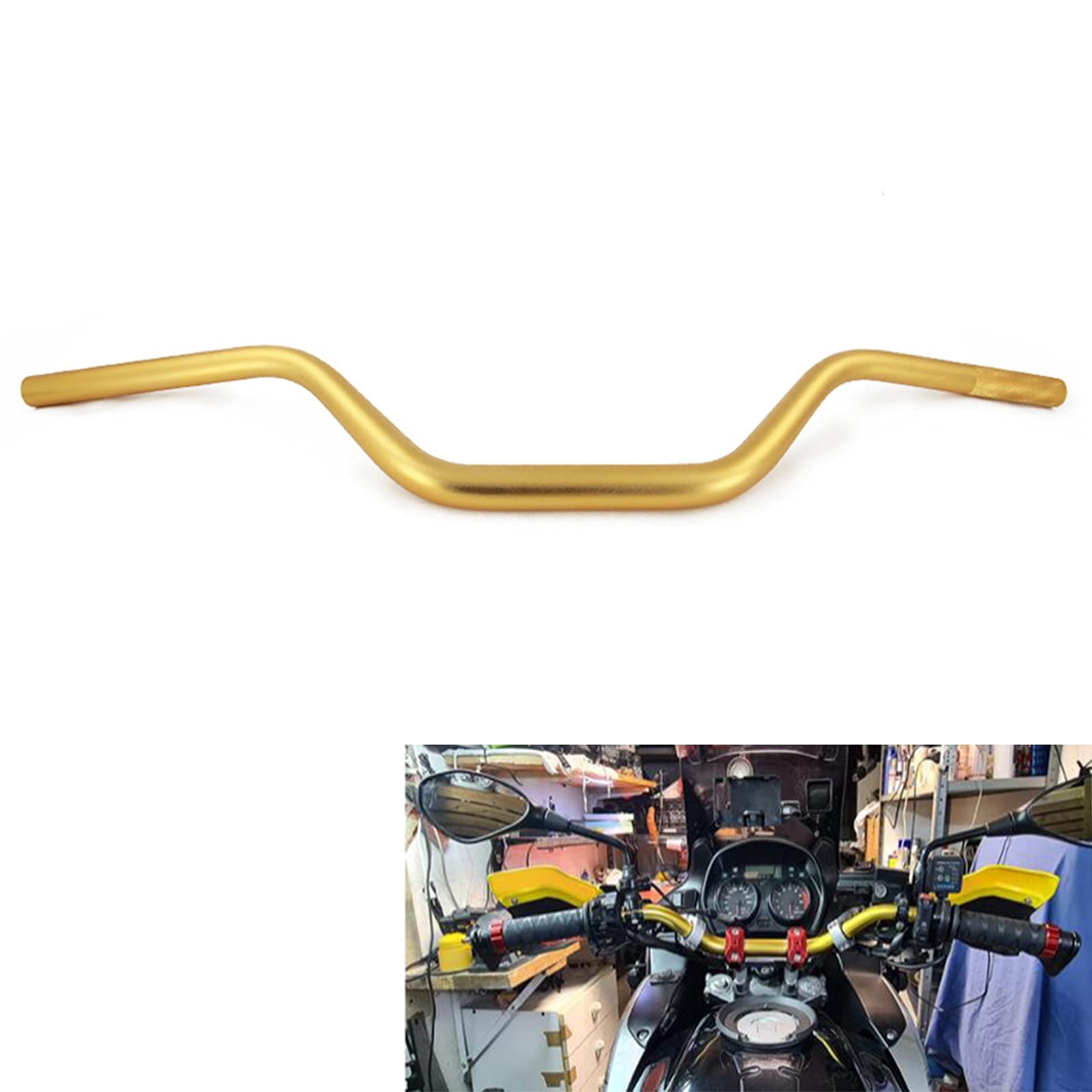 Motorcycle 1 1/8" 28mm Universal Handlebar Low Rise Handle Bars For CRF YZF KXF KLX DRZ KX RM SX EXC XC 85 125 250 300 350 450 Dirt Bike ATV Motocross - Red - View #5