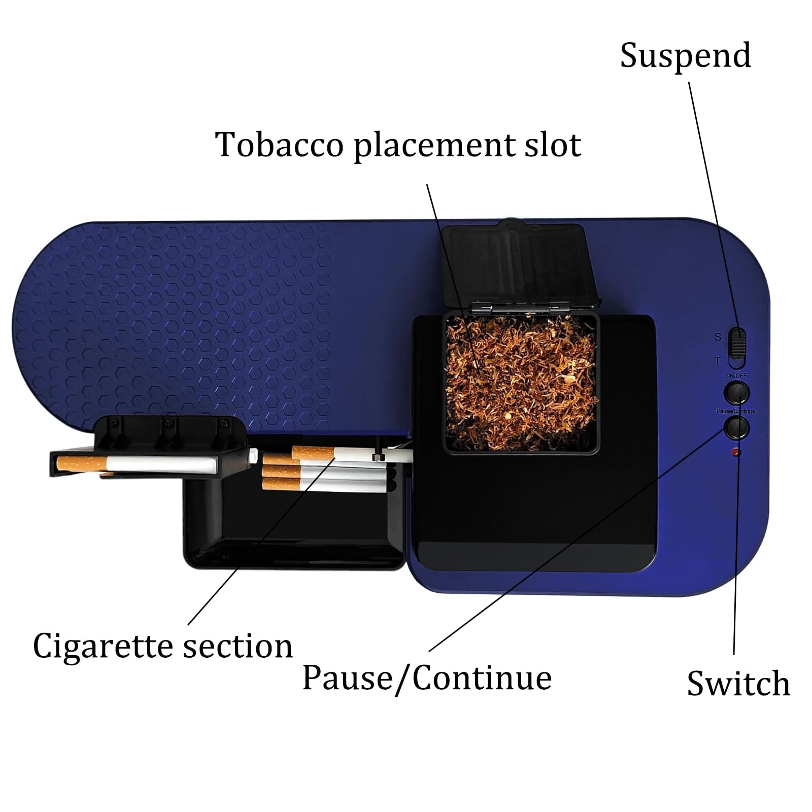 Maquina Electrica para Liar Tabaco Entubadora de Cigarros Portatil,MáQuina AutomáTica para Liar Cigarrillos,Entubadora AutomáTica de Cigarrillos,10 Cigarrillos/Vez,TuberíA de 8 mm,para Fumadores