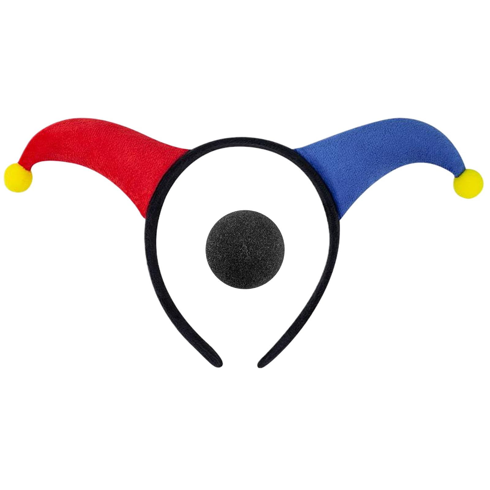 Maxtonser 1 Set Clown Costume Accessories Headbands And Nose Set Cosplay Headpieces Comfortable Wear Headwear For And Adults