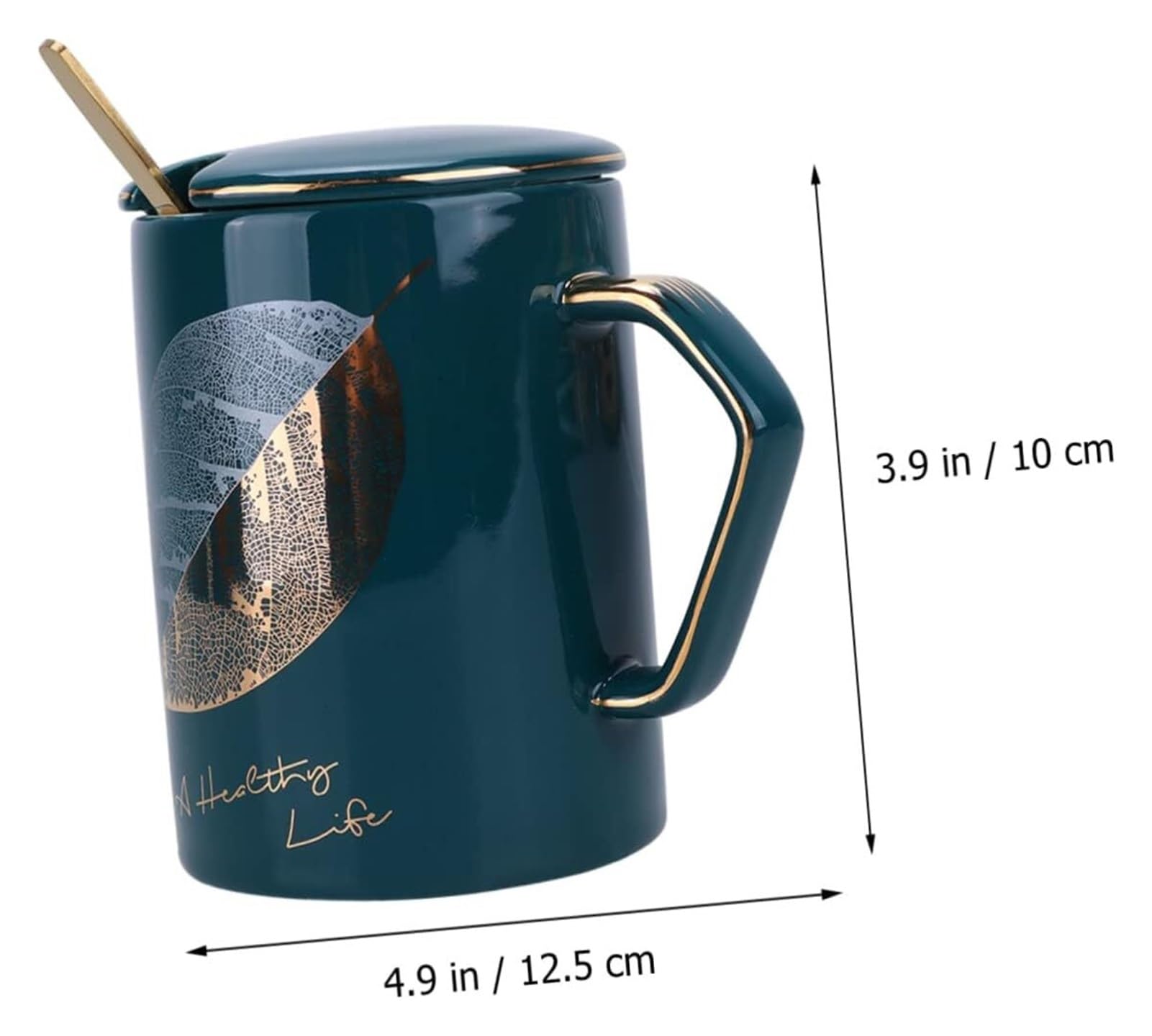 Tazas de café, tazas de bebidas, taza de cerámica con tapa, taza con tapa, taza para beber, taza de agua, taza de regalo, taza de porcelana, taza de café verde, taza de personalidad con tapa, taza de