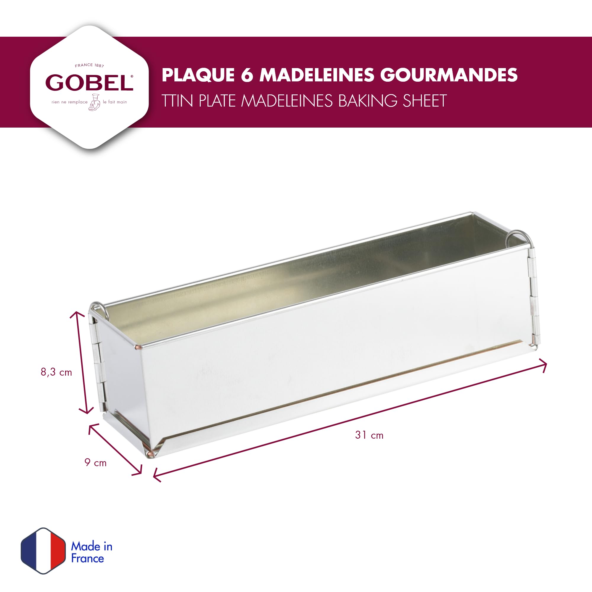 GOBEL 119710 Pâte à Charnière Long Uni Fer Blanc
