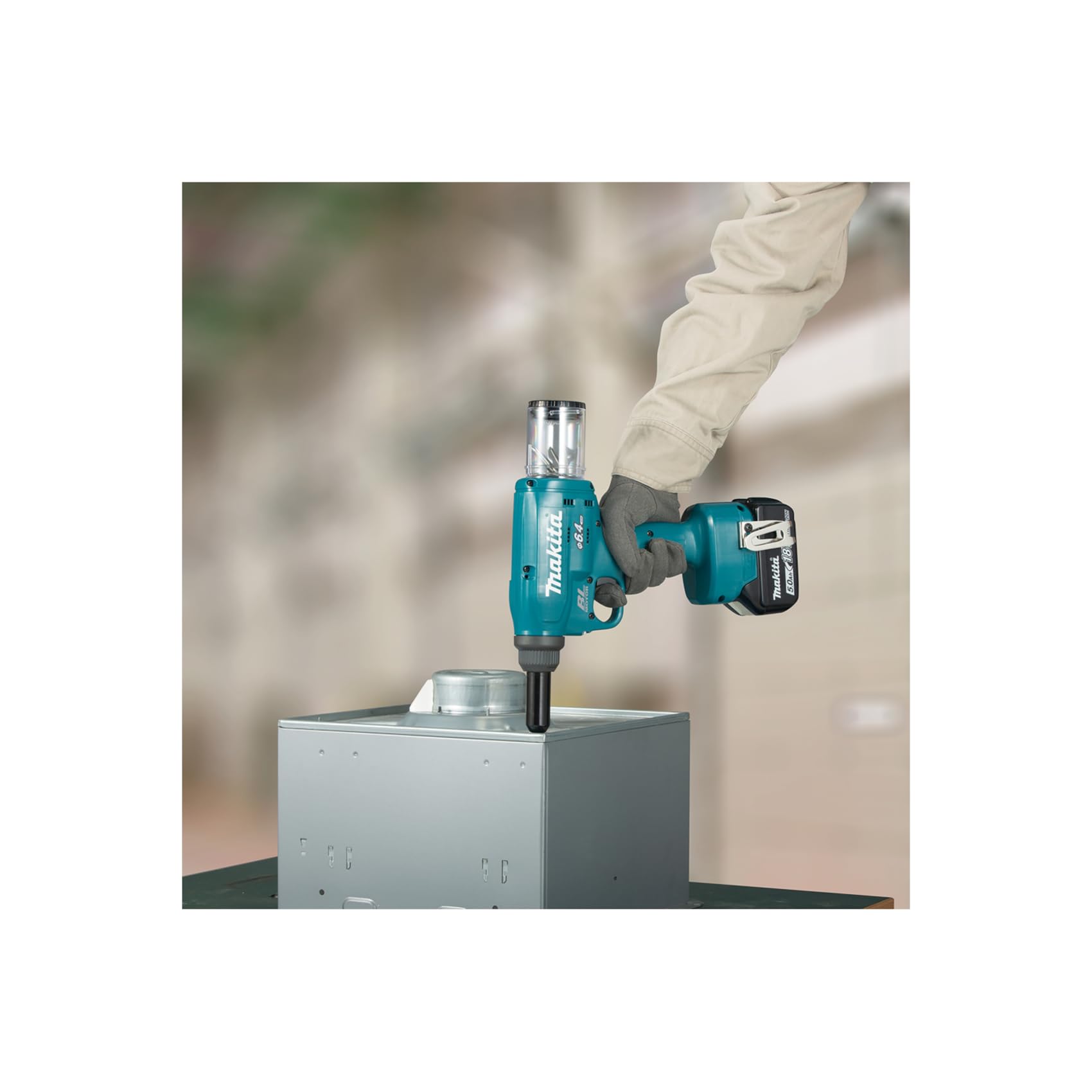 Makita DRV250Z - Remachadora 6,4 mm BL 18V LXT/solo, sin batería y sin cargador