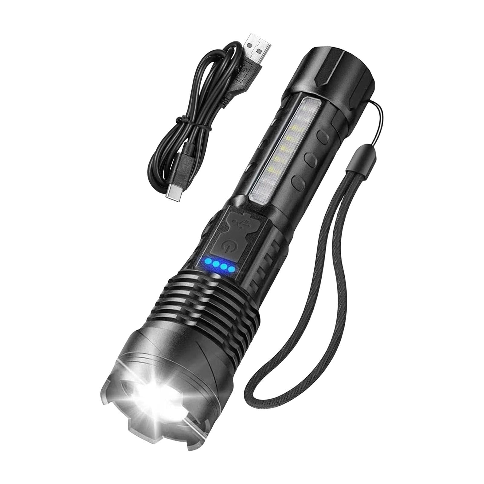 Lampe torche LED rechargeable USB 5000 lumens – Étanche IP65
