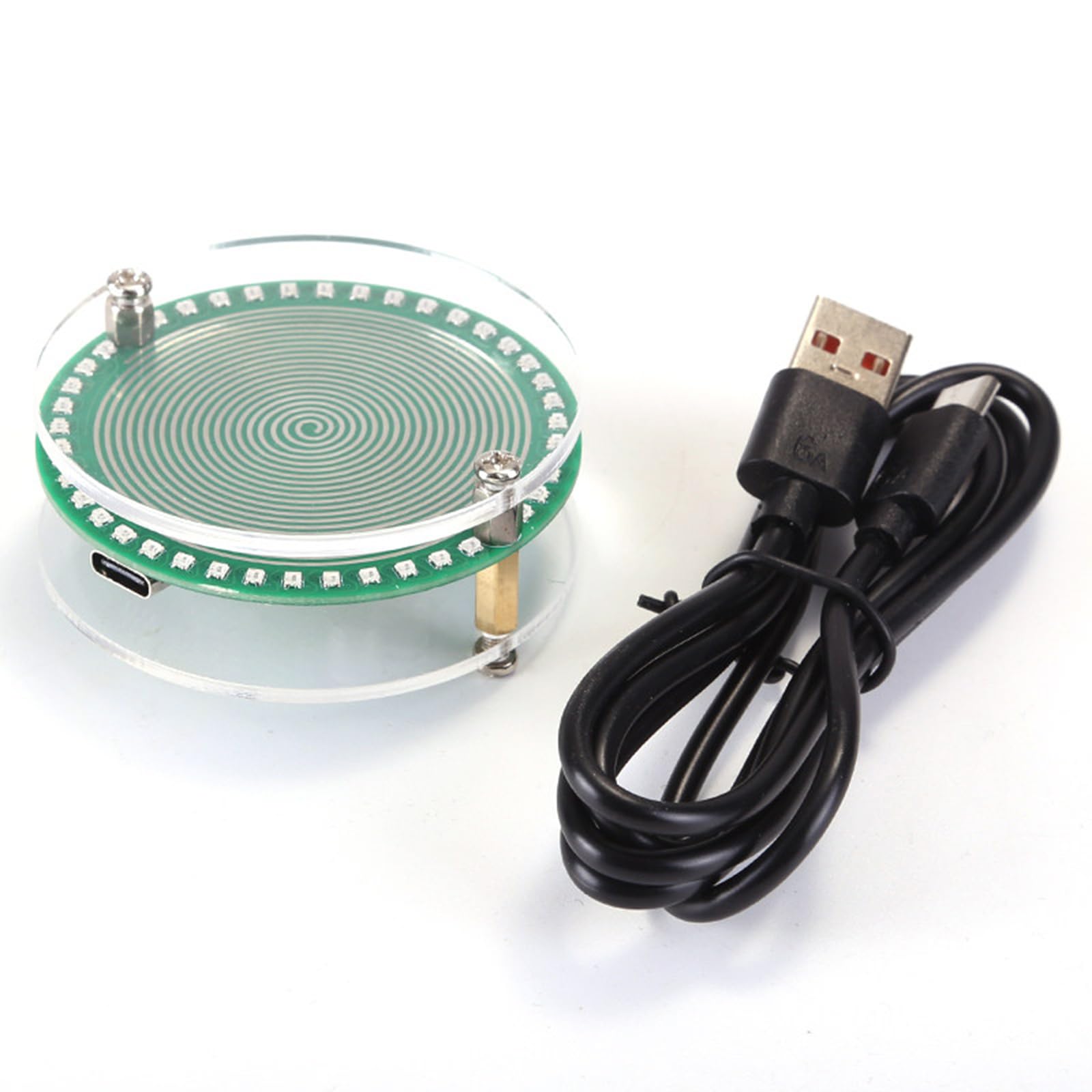 Schumann generator fal (7,83 Hz), urządzenie do leczenia częstotliwości sinusoidalnej, światło RGB LED, zasilanie USB, do medytacji i pomocy w zasypianiu w domu/biurze