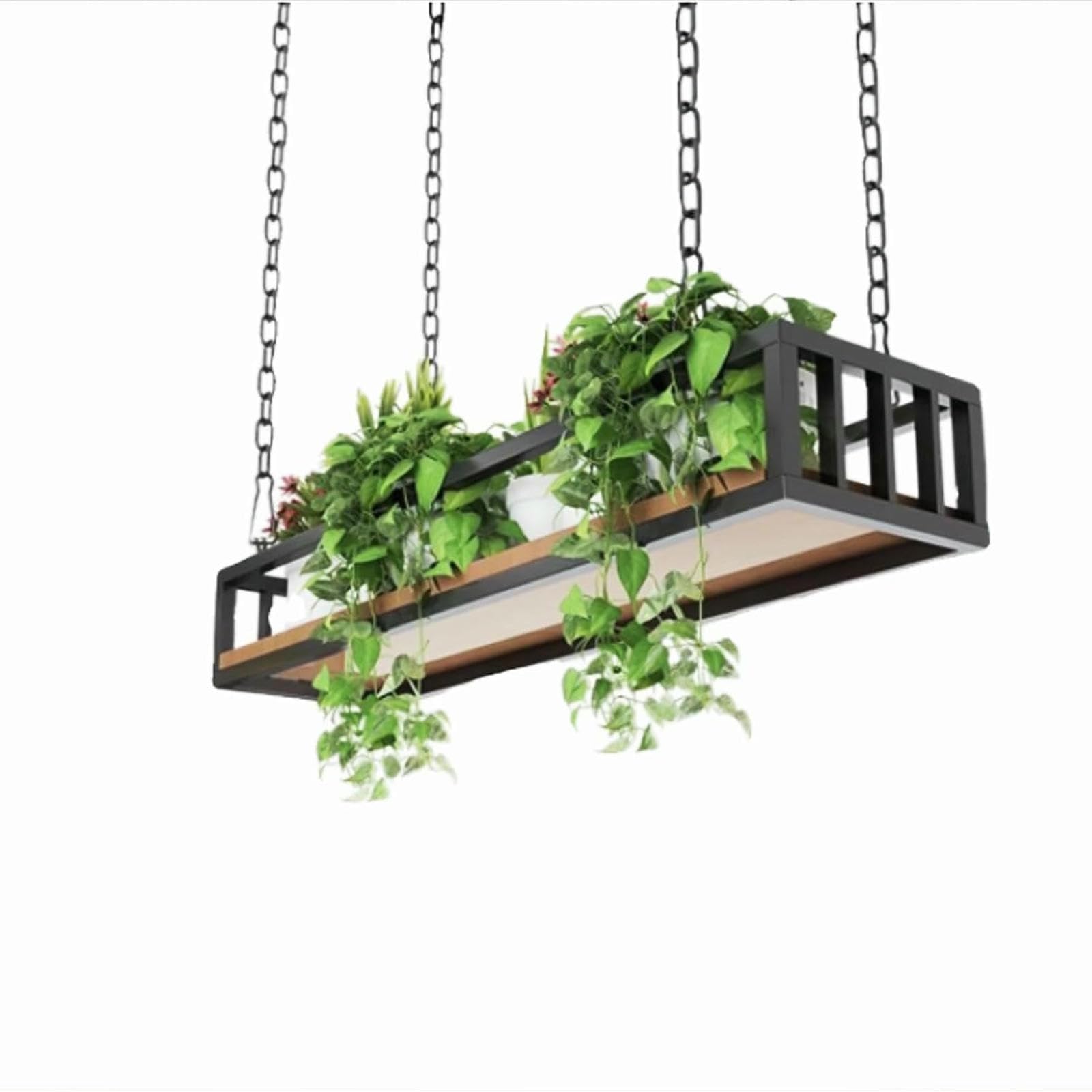 Étagères flottantes modernes en métal et bois suspendues pour cuisine