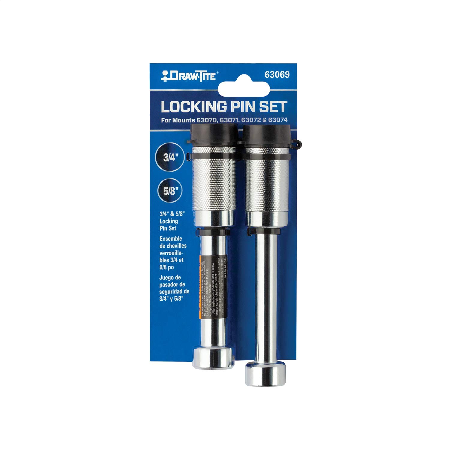 Draw Tite 63069 Combo Lock Hitch Pin And Clip Set