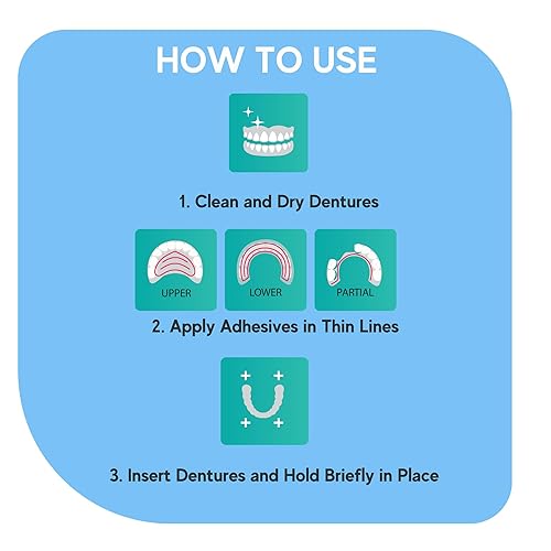 Miniatura 9 de Crema adhesiva para dentaduras postizas paquete de 5 - Sujeción extra fuerte con fácil aplicación y sabor a menta sin zinc ni flúor