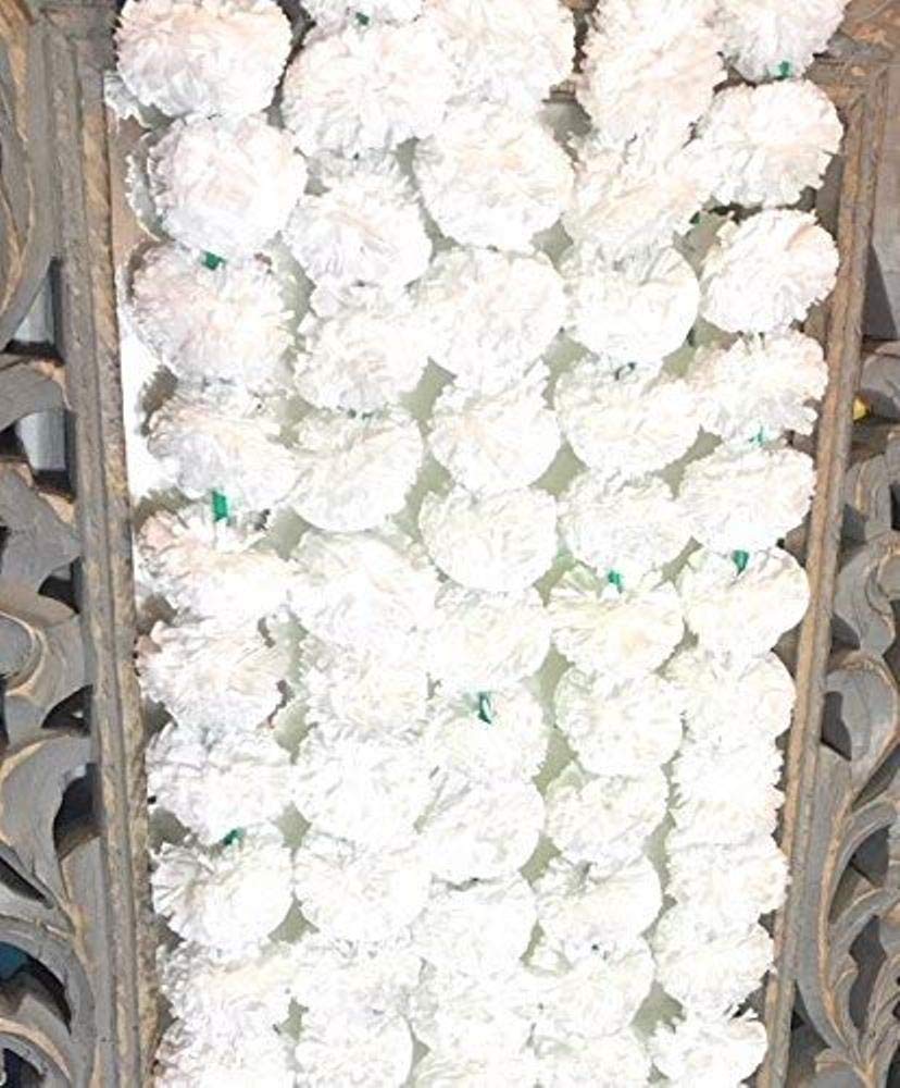 Nexxa 12 cm długości (opakowanie 20 x 2) girlandy kwiatowe ze sztucznego nagietka – do użytku na imprezach domowych Diwali Ganesh Fest dekoracja, uroczystości, wesela indyjskie, wydarzenie tematyczne z Indii, dekoracje domowe