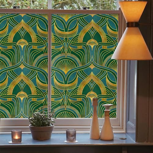 Vinilo Decorativo Abstracto Boho Verde 40x300 cm miniatura 3