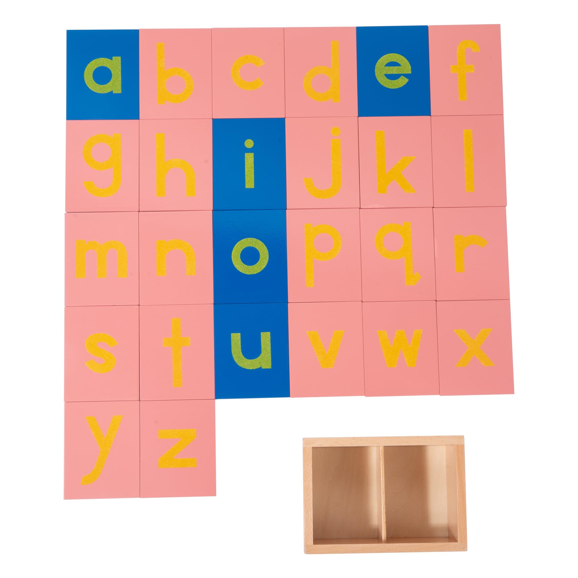 Adena Montessori Early Child Development Learning Material Lower and Capital Case Sandpaper Letters Sign Language Edition - Image 2