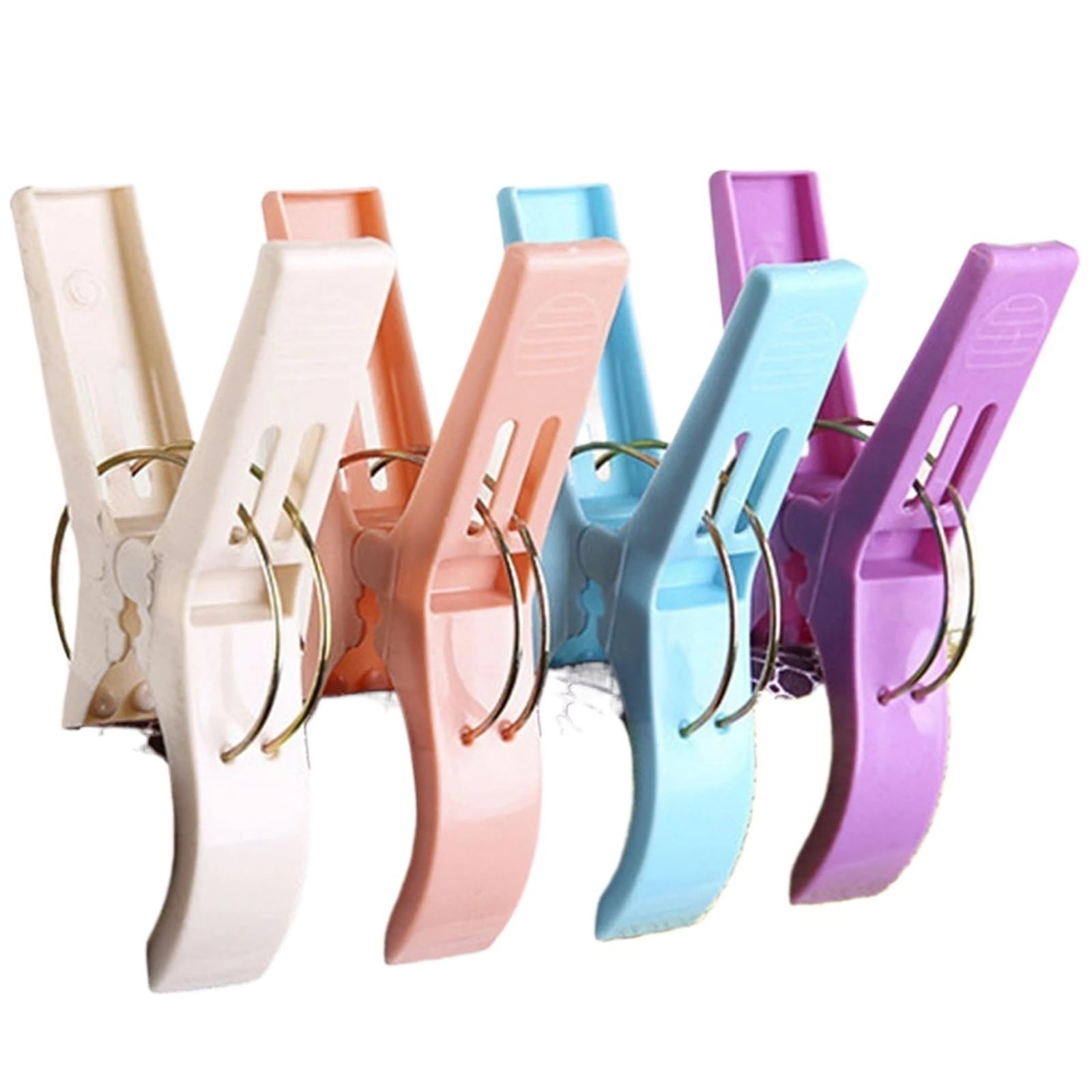 Plastic Clothes Pegs 4Pcs Beach Towel Clips Plastic Quilt Pegs For Laundry Sunbed Lounger Clothes Home Bathroom(Color2)