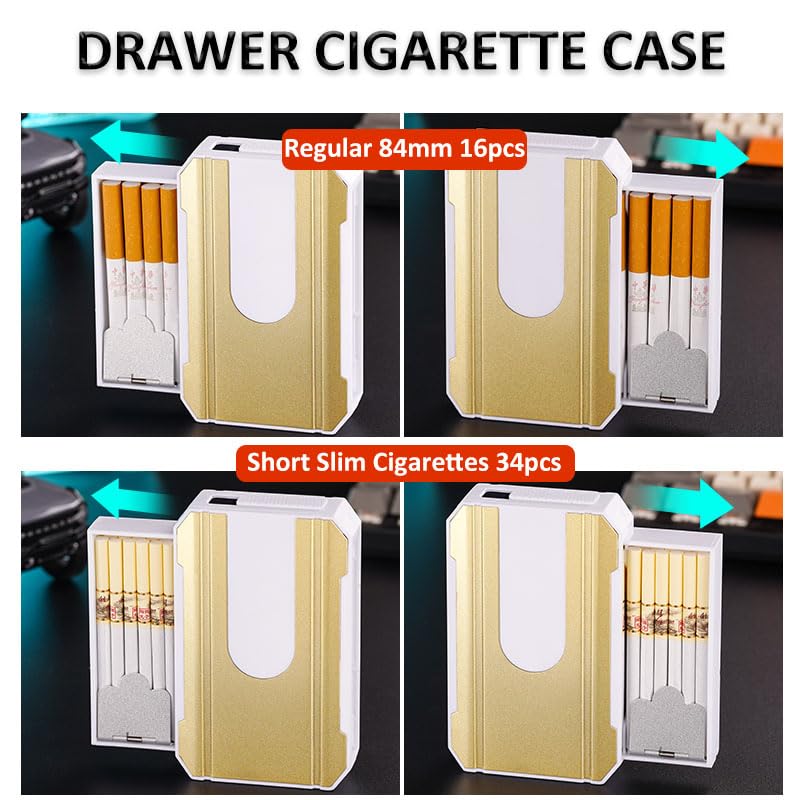 slim cigarette case with lighter Amazon.com: X-LIGHTER for 84MM King Size, Smell Proof, Ultra Slim, Leather Cigarette Holder Case for Men, Business : Health & Household Unique Handmade Slim Cigarette Case