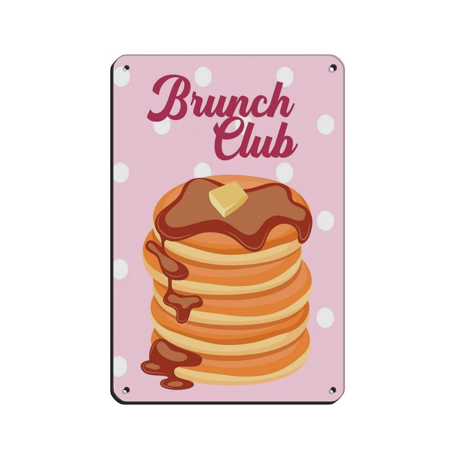 American Pancakes Breakfast, Kitchen Poster (2) Tin Sign Vintage Metal Pub Club Cafe Bar Home Wall Art Decoration Poster Retro 8x12inch(20x30cm)
