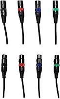 Vista 2 de Audio 2000s 4 Pack 3 pies XLR macho a hembra cable de micrófono E02103-E4