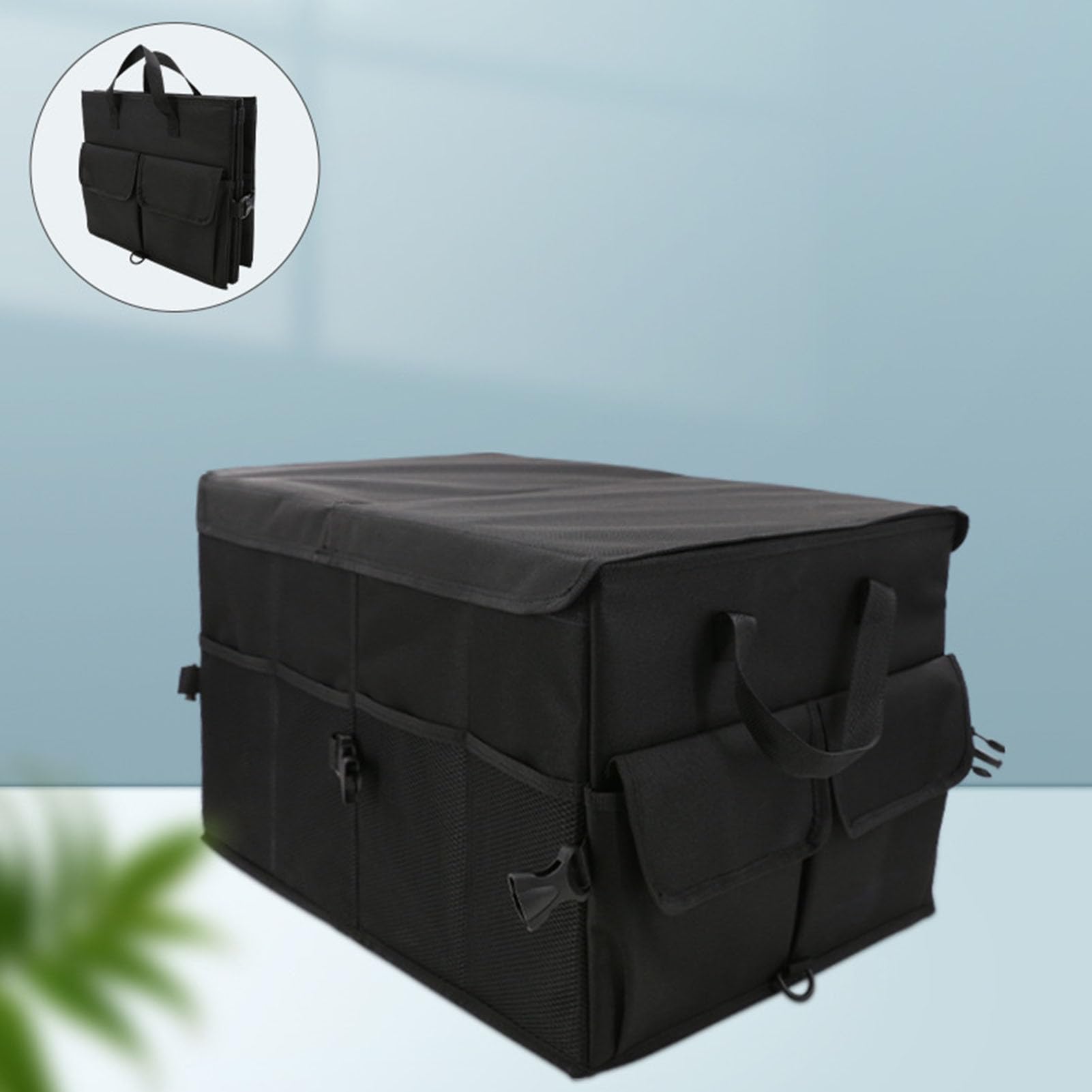 Organizador de maletero de coche, plegable, portátil, multifuncional, accesorios para automóviles, organizador de almacenamiento para coche, para camión, SUV, furgoneta, viajes por carretera, viajes