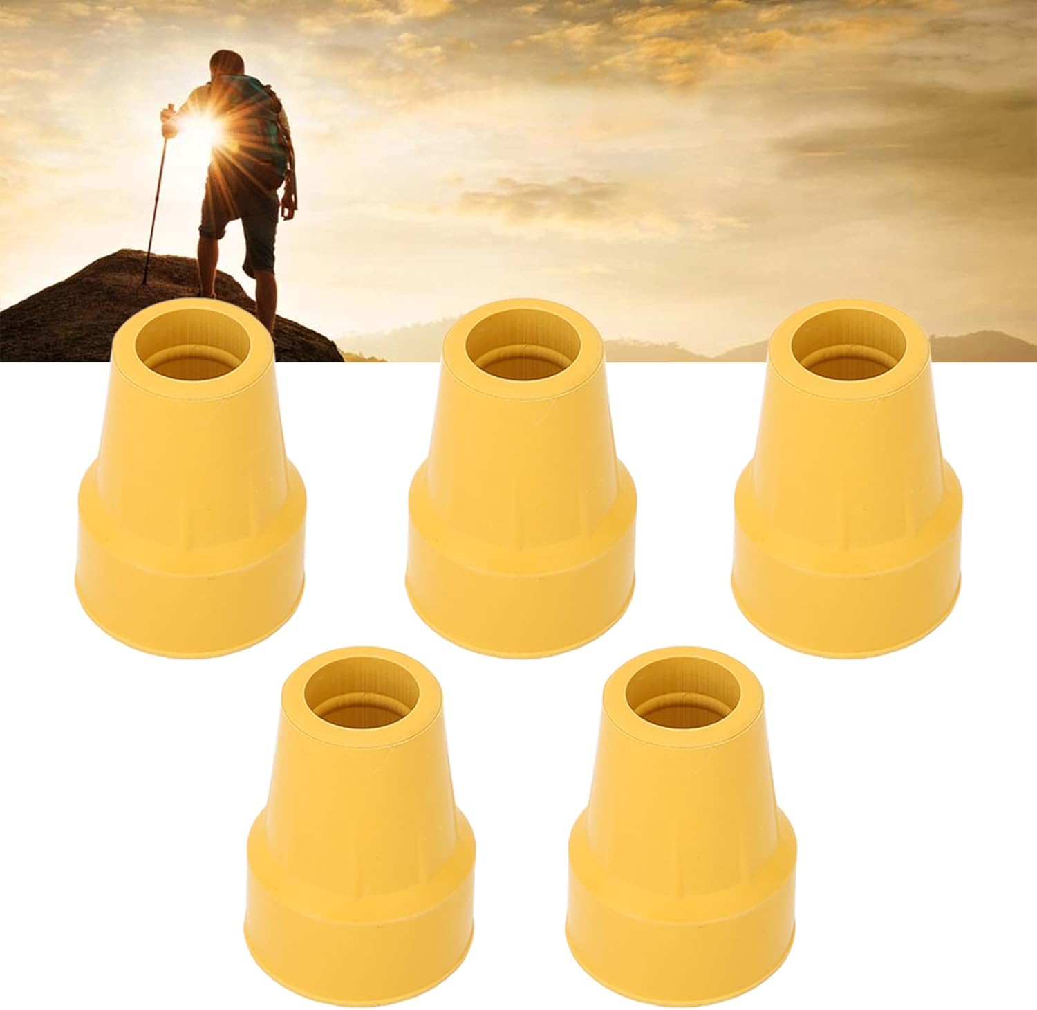 5Pcs Crutch Tips, Rubber Walking Stick Ferrule Protectors Cane Tips ...