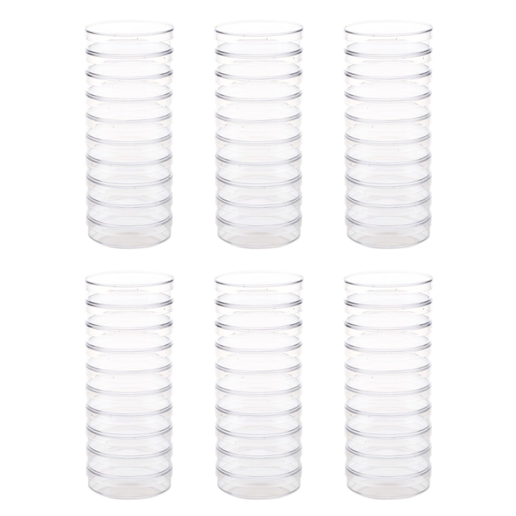 Hndhbfgrt 60Pcs Sterile Petri Dishes W/Lids for Lab Plate Bacterial 55mm X 15mm