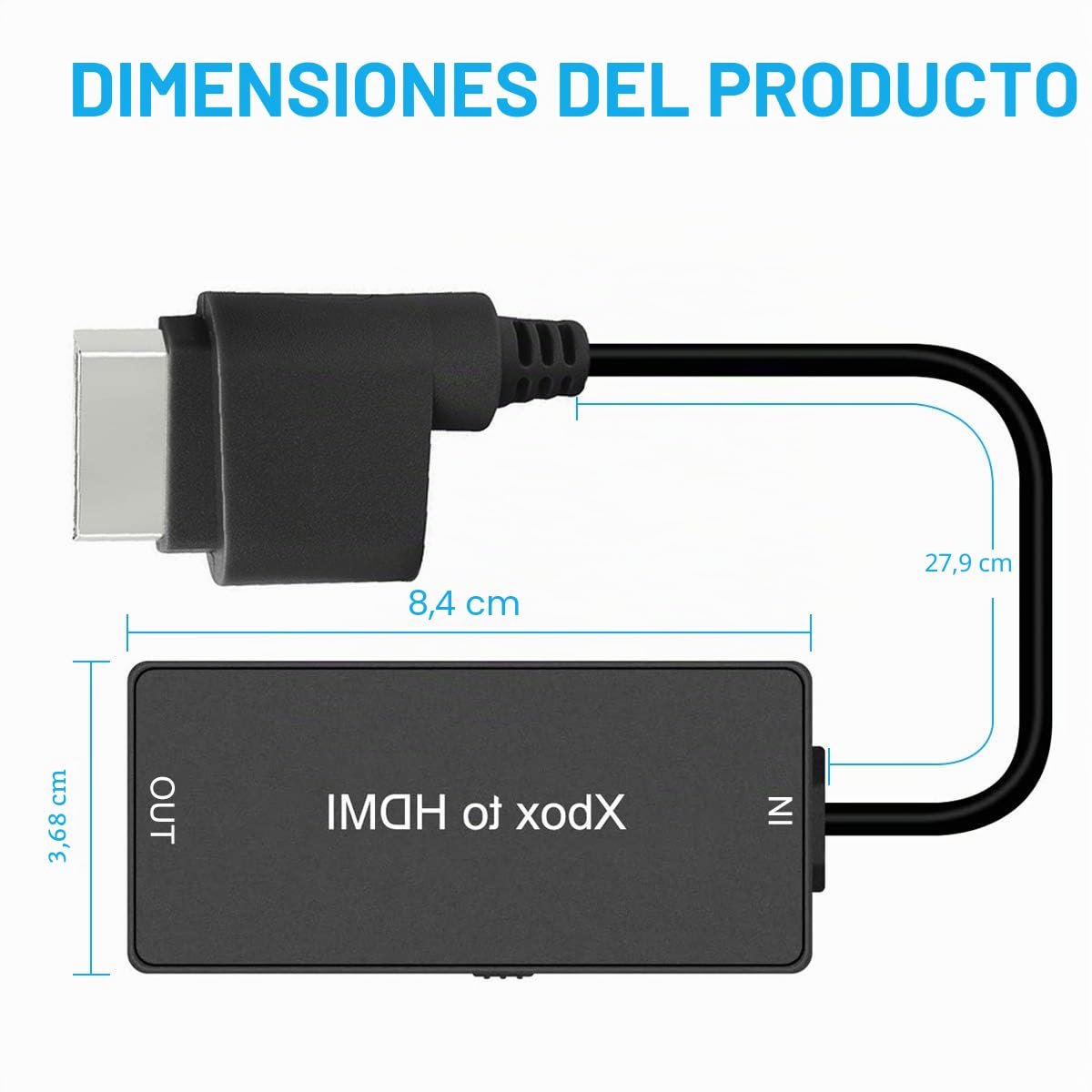 Y.D.F Convertidor HDMI Xbox 360, Xbox360 a HDMI, Cable de Enlace HD, Compatible con 720P / 1080P. Compatible con Xbox 360 y Slim