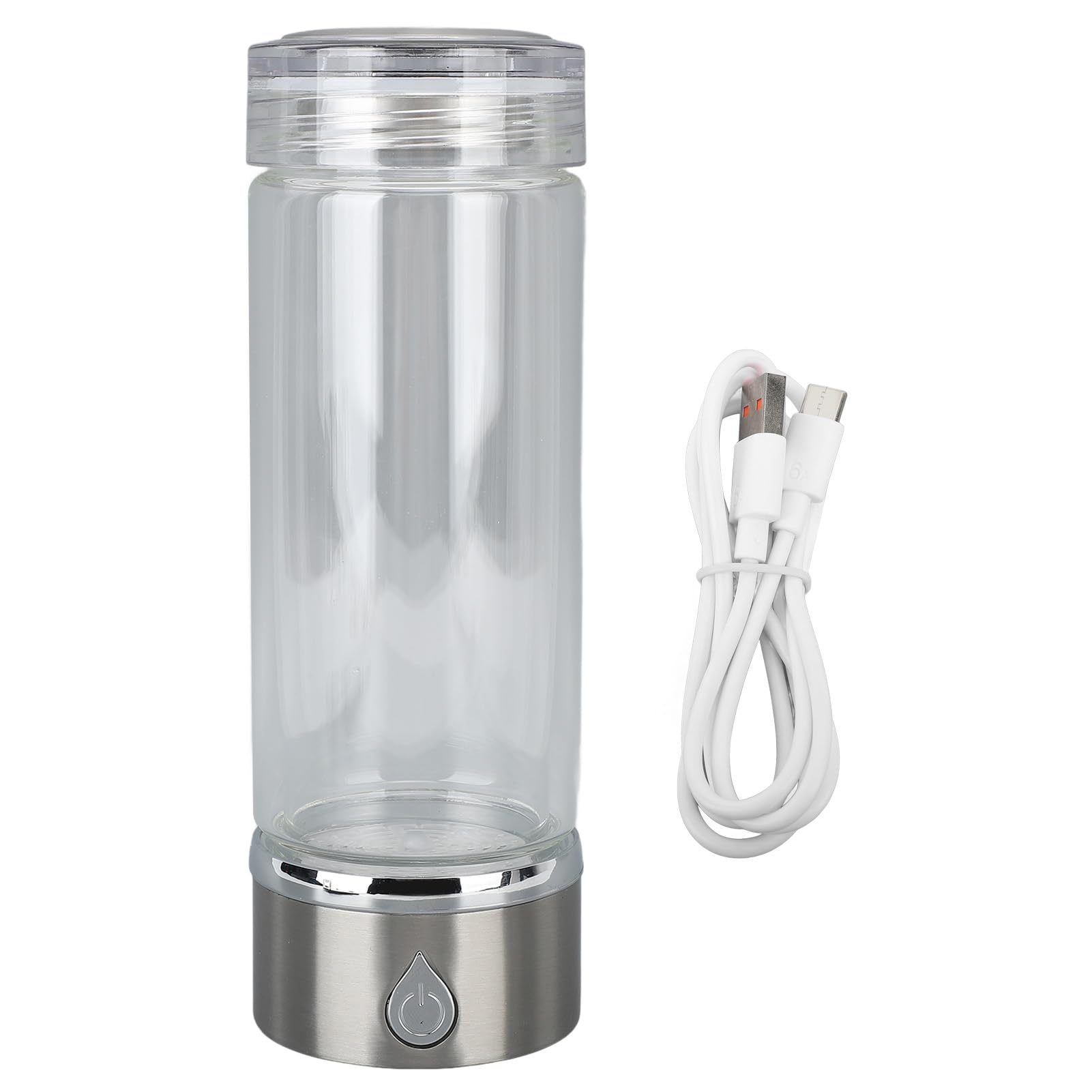 Kubek Zdrowotny Bogaty w Wodór, Wydajna, Podwójna Szklana Butelka na wodę bogatą w Wodór ze Stali Nierdzewnej 420 Ml 1200 do 1500 PPB (Generic7og2bre0qa-12)