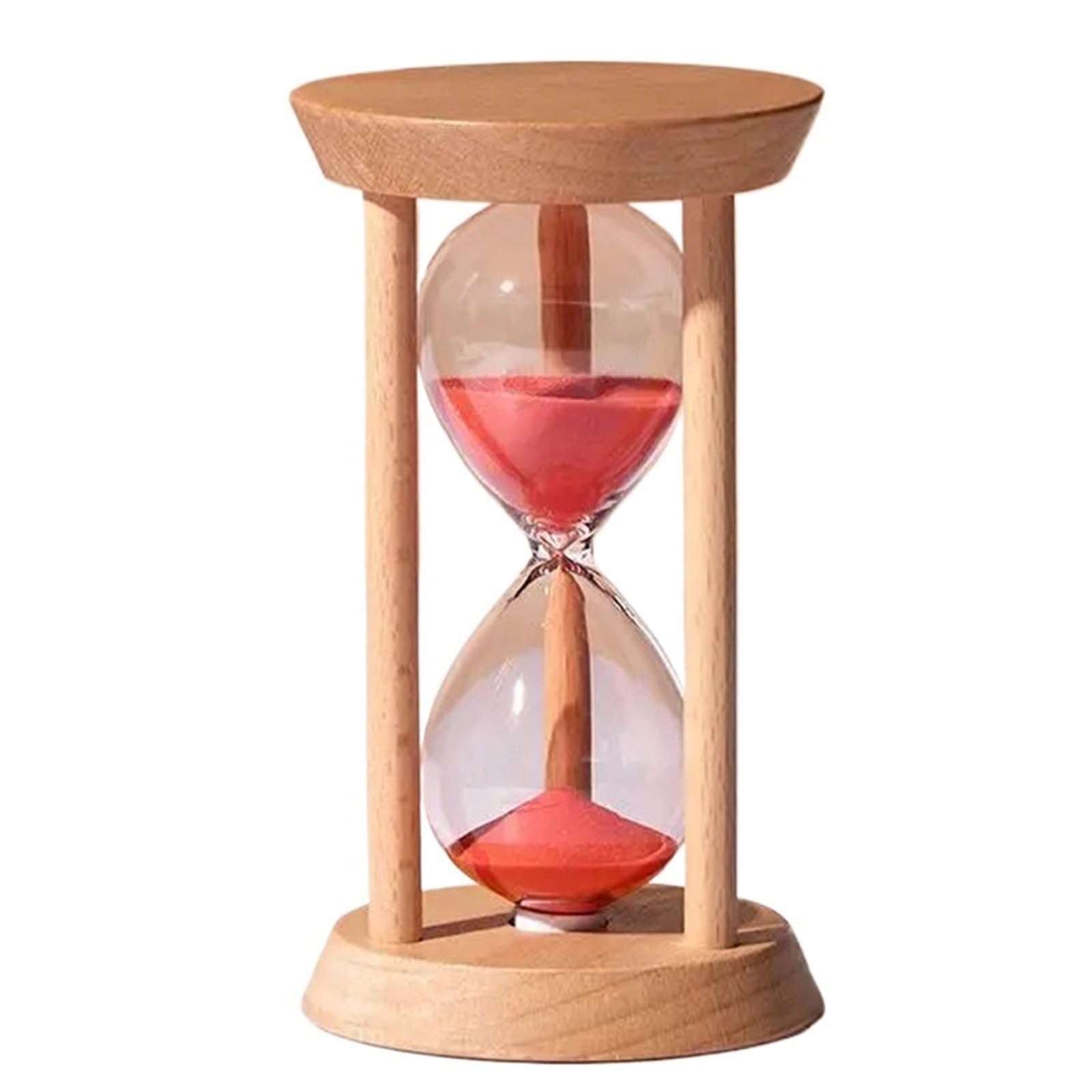 Reloj de Arena Madera Moderno for niños, Reloj Aprendizaje, Manualidades, decoración del hogar, 2 uds de Cocina(15min 8x14.5cm)