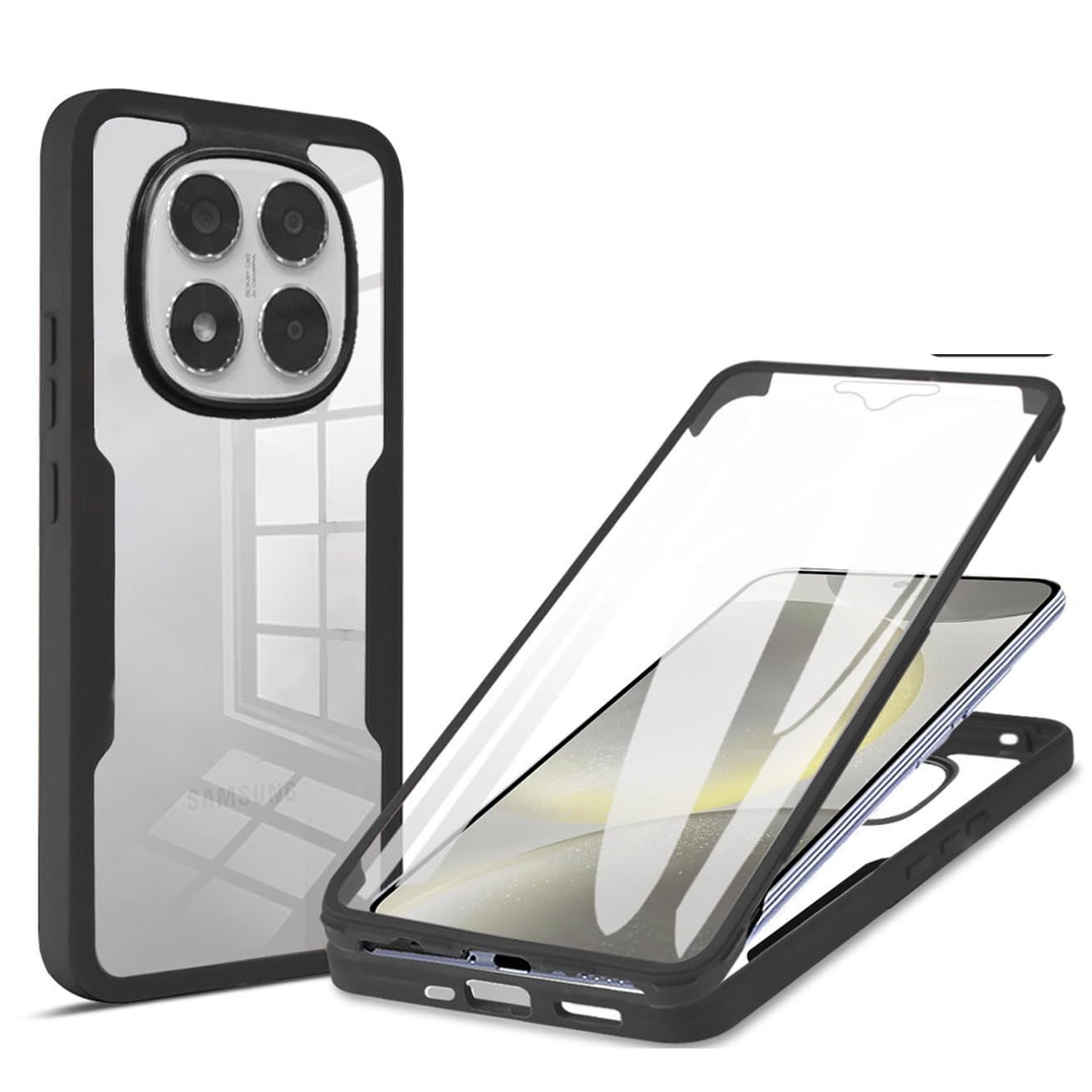 KKEIKO Cover per Xiaomi Redmi A3 / Xiaomi Poco C61 4G, Antiurto Custodia in PU Pelle con KKEIKO Cover per Xiaomi Redmi A3 / Xiaomi Poco C61 4G, Antiurto Custodia in PU Pelle con