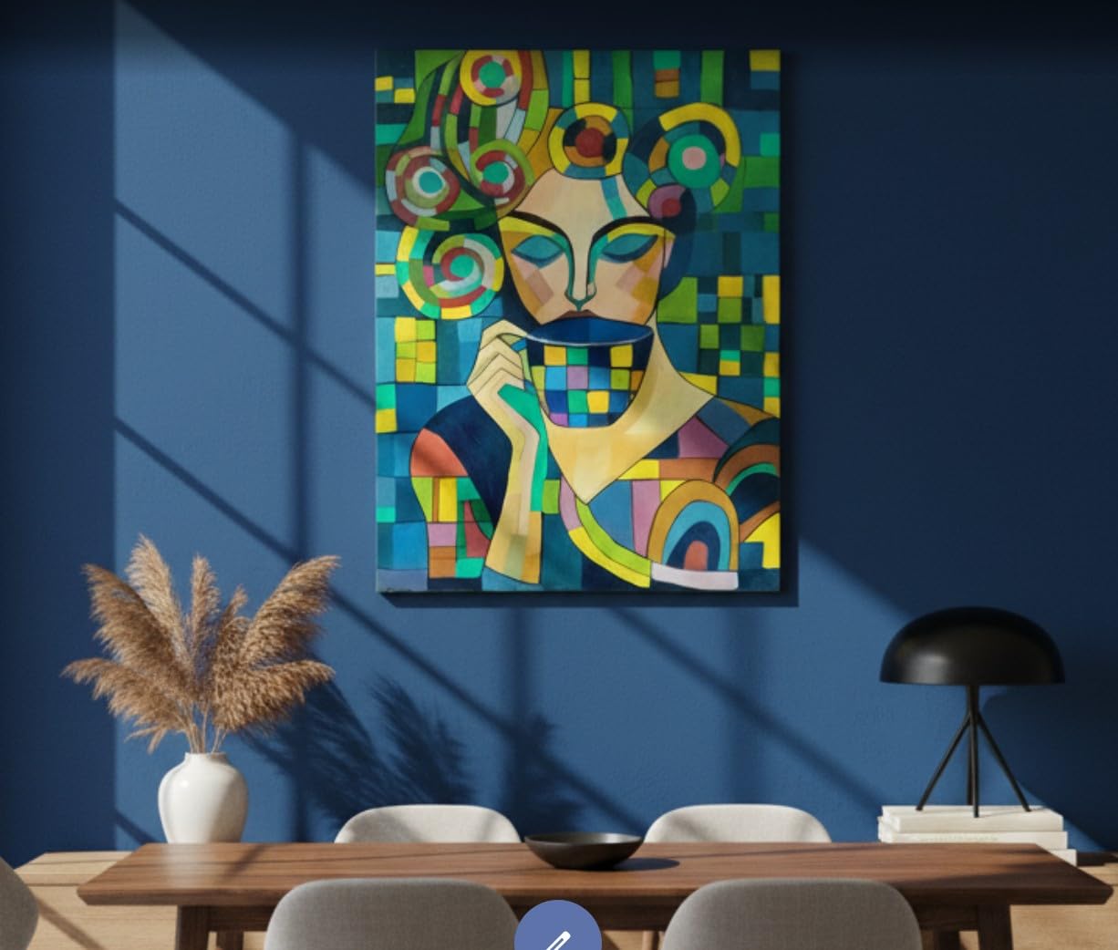 One Eye Story, Oil Painting Original Handmade