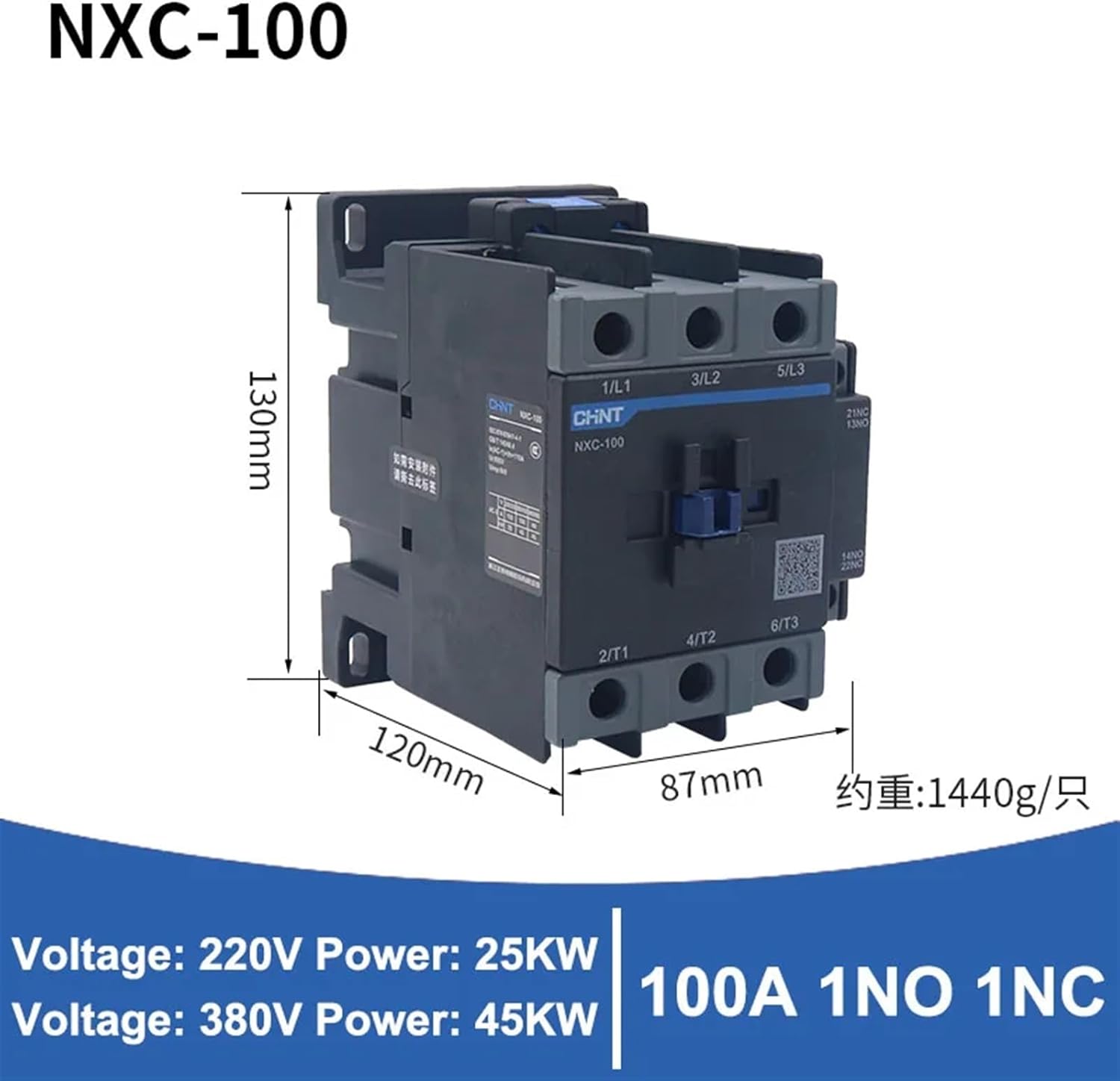 CJX2 Series AC Contactor Auxiliary Contact NXC-06 NXC-09 NXC-12 NXC-18 NXC-25 NXC-32 NXC-40 NXC-50 NXC-65 NXC-85 NXC-100 NXC-160(NXC-100A,110V)