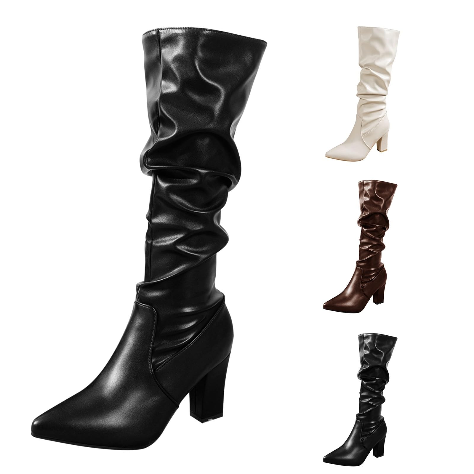 Stivali western da donna, alla moda, con punta appuntita
