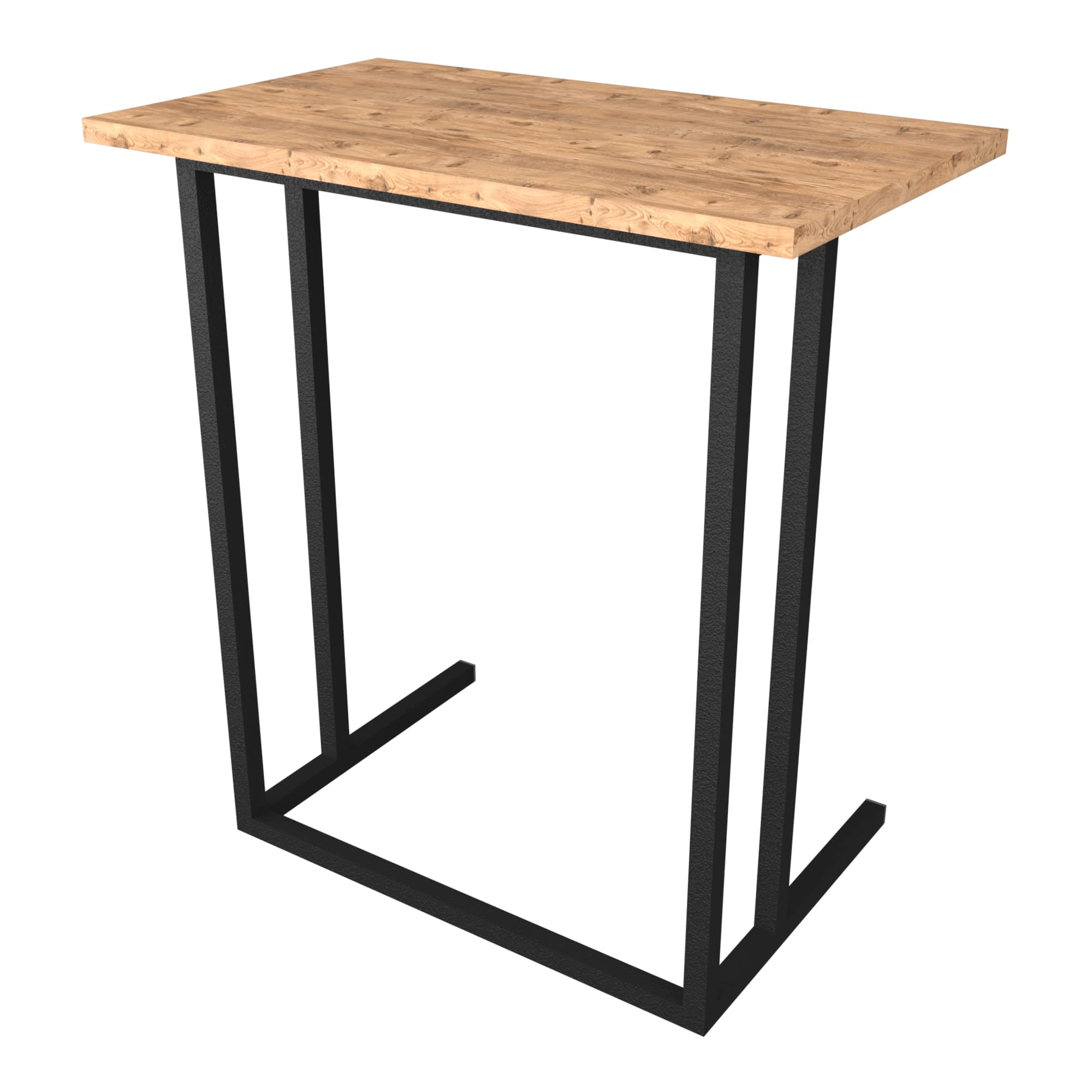[en.casa] Tavolino Laterale (AxLxP) 65,5 x 60 x 35,5 cm Tavolino Basso con Piano di Appoggio per Notebook PC Portatile Consolle da Divano - Effetto Rovere