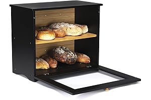 HOMEKOKO Bamboo Double Layer Bread Box