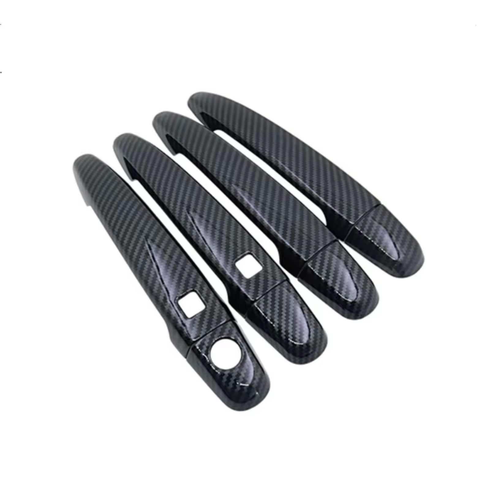 Qdzvalumv Carbon 2 Buttons Car Door Handles Cover Shell Compatible With Toyota For Mark X 2004-2009 Car Exterior Door Handle Cover Decoration Styling Accessories Set(Carbon 2 Buttons)