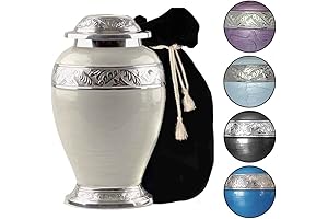 Pearl White Urn for Human Ashes