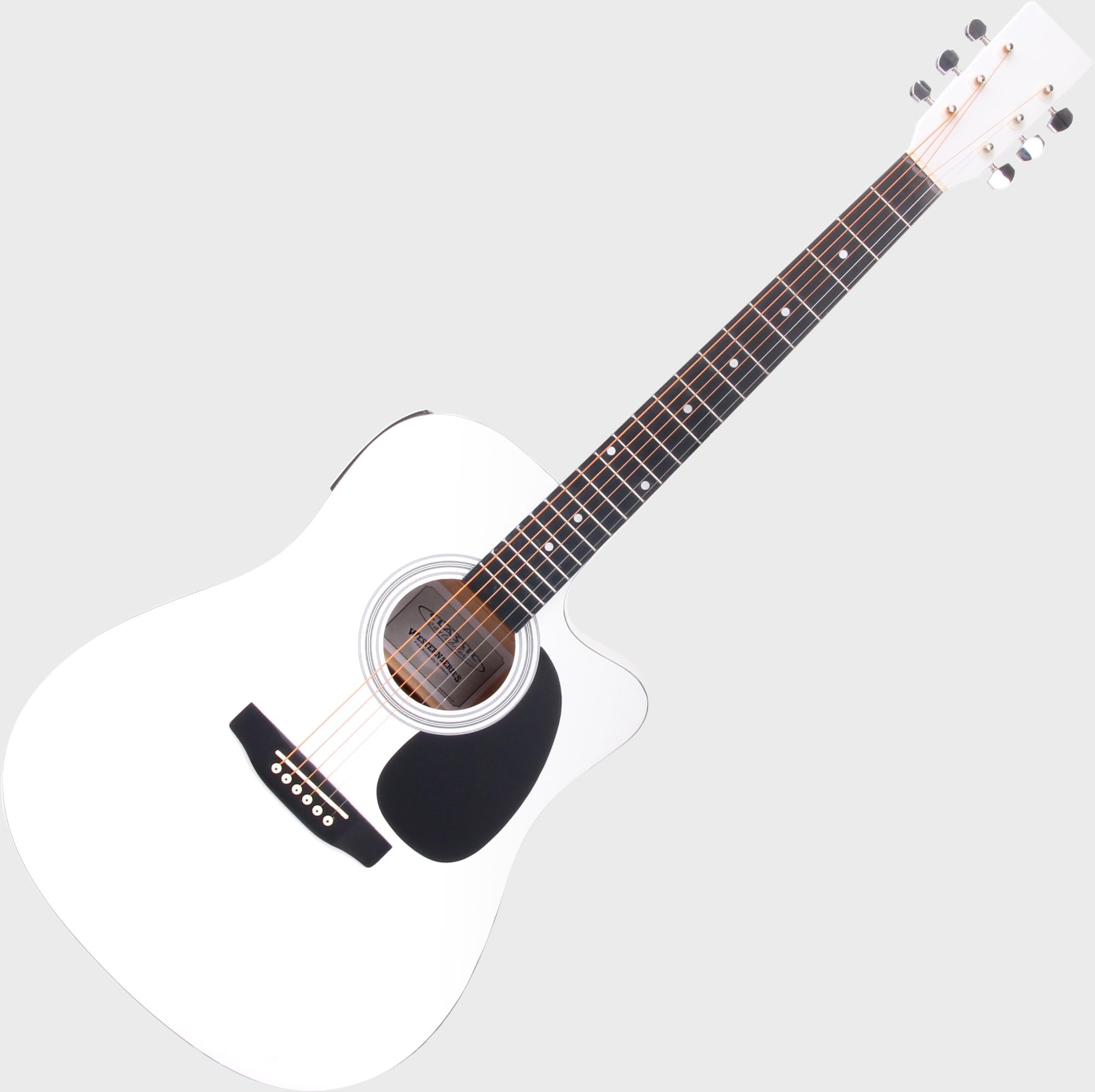 Classic Cantabile WS-10WH-CE Chitarra Western Acustica Amplificata Dreadnought Cutaway EQ