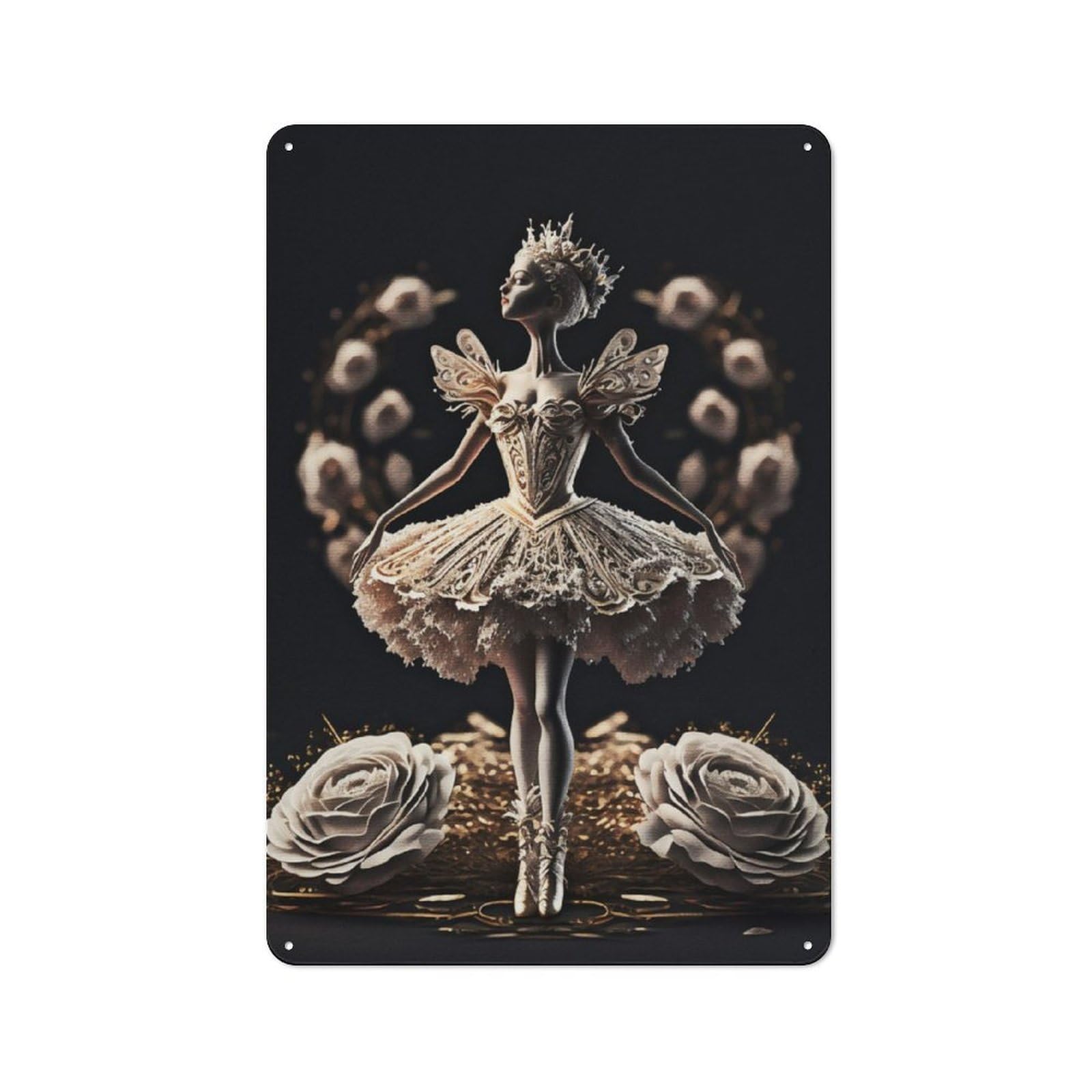 Junmoney Dancing Body Illustration Retro Metal Wall Sign 30X20cm For Guest Room Or Hallway, New-Space Wall Decor For Home Decor Collectors