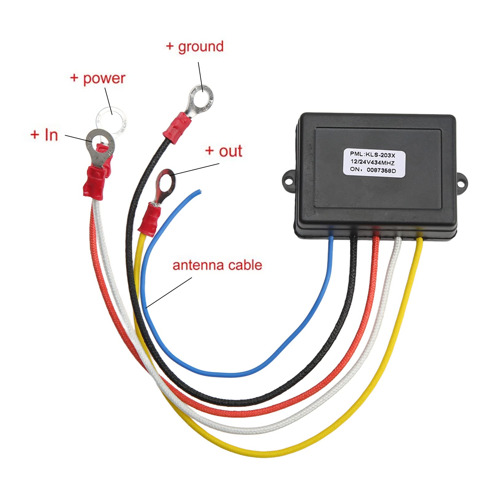 Aramox Universal Wireless Remote Control Kit for Winch 12V/24V 434MHz Receiver Truck ATV SUV