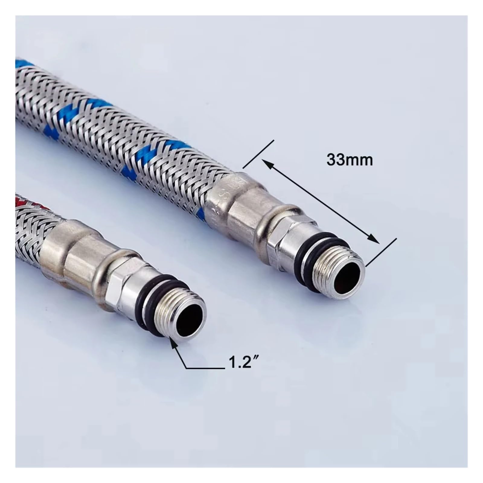 Tuyaux de plomberie flexibles en acier inoxydable G1/2, 1 paire, mélangeur froid et chaud, robinet d'alimentation en eau, tuyaux, pièce de salle de bains