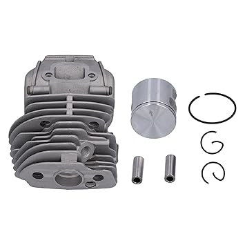 Pistons Kit, Cylinder Piston Set 43mm High Silicon Aluminum Alloy Replacement with Ring for Chain Saw for CC2252 for 545 550XP