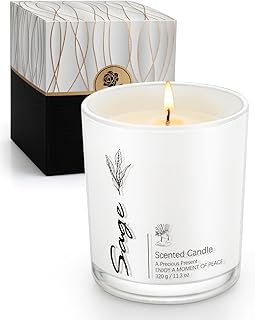 Sponsored Ad - Sage Candles for Cleansing House Negative Energy, Alternative to Smudge Sticks, 11.3 OZ Sage Candles for Ho...