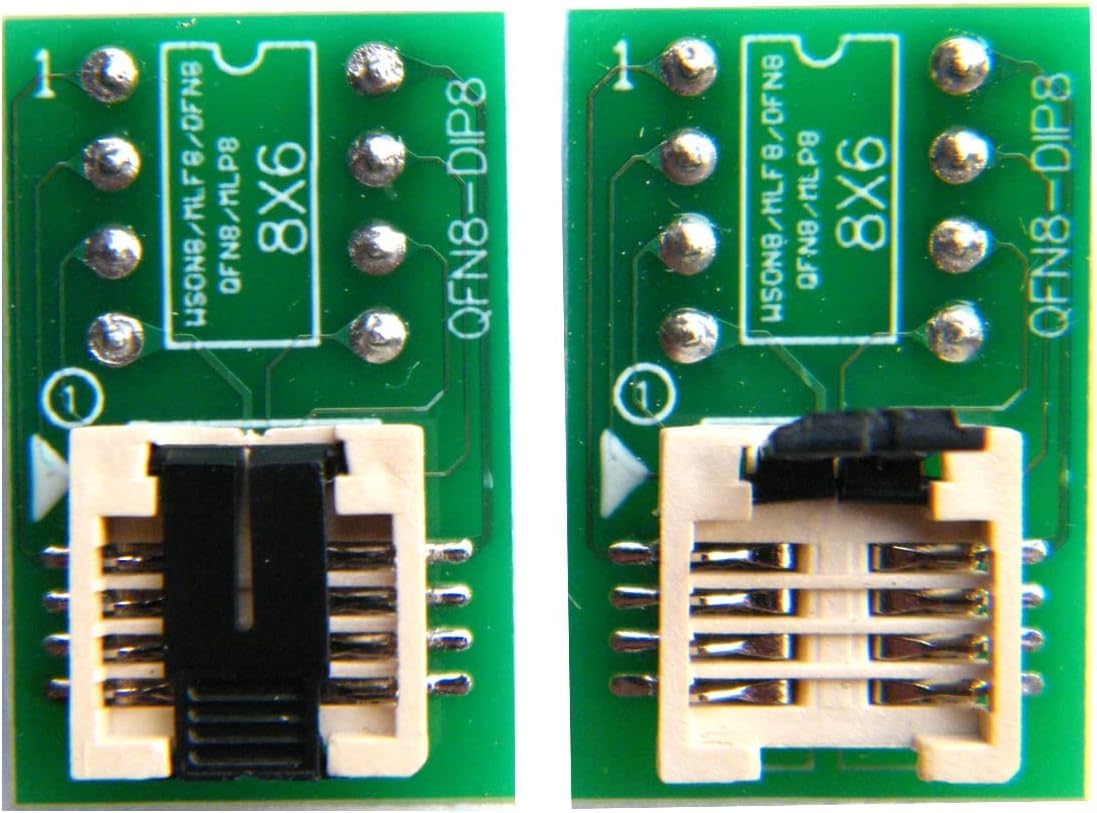 DFN8 WSON8 MLF8 MLP8 QFN8 to DIP8 Adattatore 6 x 5 mm 6 x 5 mm 6 x 8 mmIC Chip Socket per TL866ii Plus RT809H RT809F T48 T56 ezp2023 CH341 Programmer