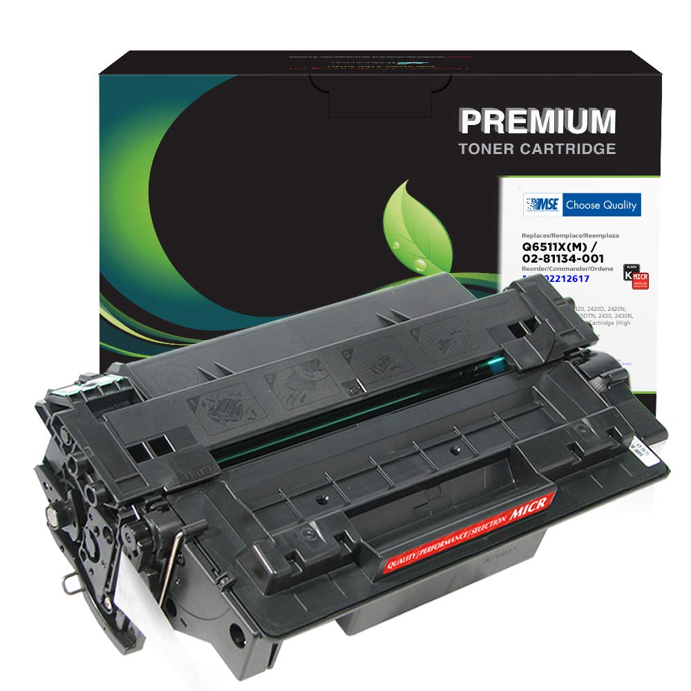 MSE Brand Remanufactured MICR Toner Cartridge Replacement for HP Q6511X, TROY 02-81134-001 | Black | High Yield