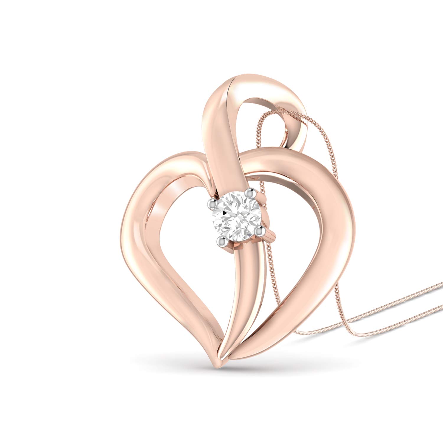 The Fineena Heart 18k Rose Gold & Diamond Pendant-image-39