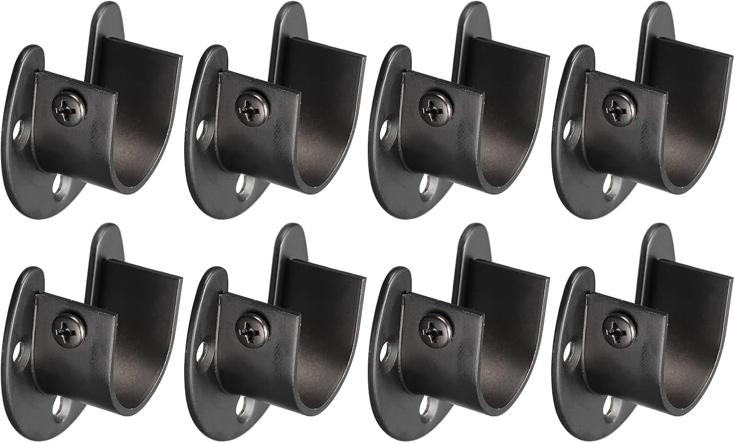 Closet Rod Bracket，Closet Pole Socket, Stainless Steel Closet Rod End Supports, Wardrobe Pole Sockets, 27mm Diameter 2 Packs.