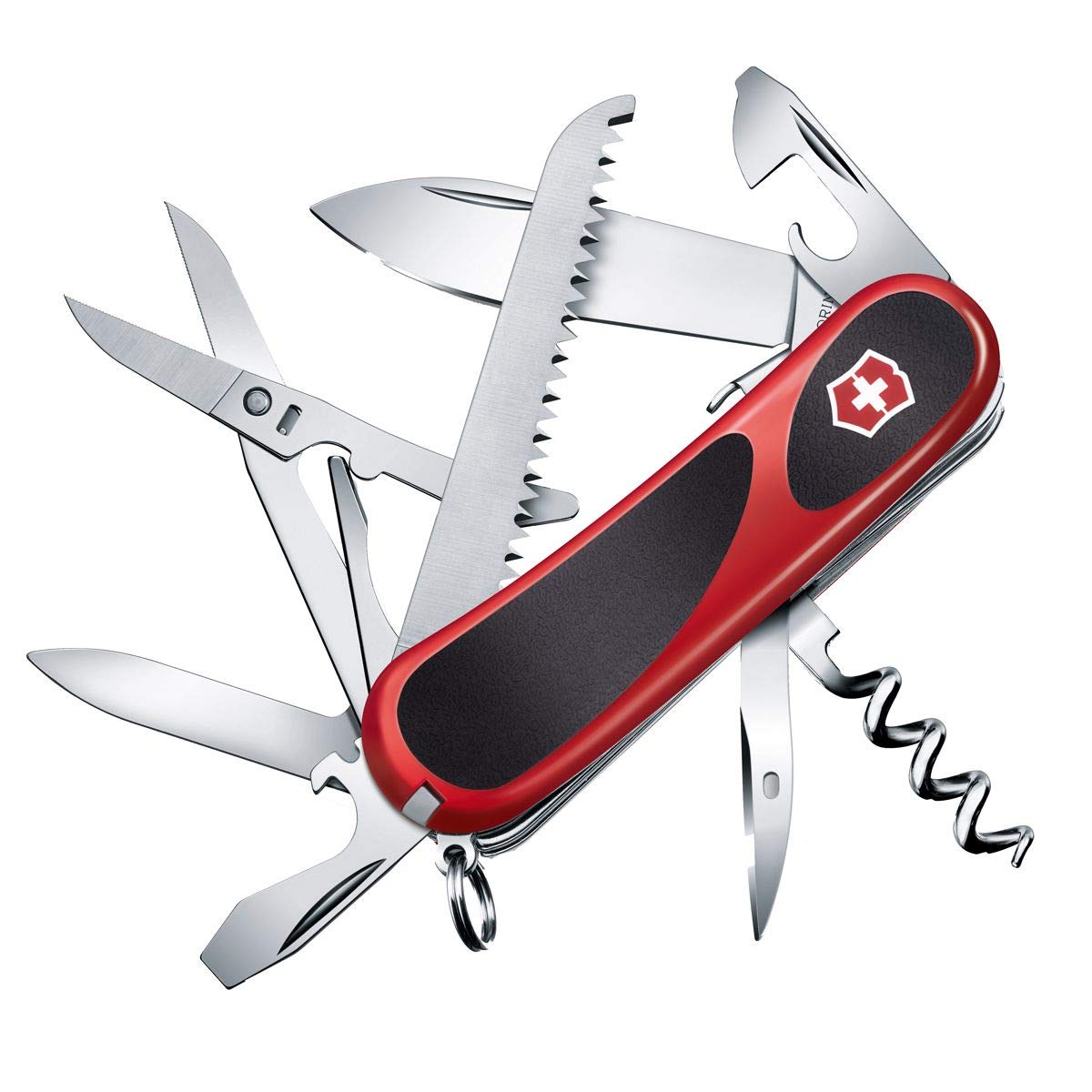 Victorinox Schweizer Taschenmesser, Evolution S17, Multitool, Swiss Army Knife, 15 Funktionen, Feststellklinge, Schraubendreher, Rot