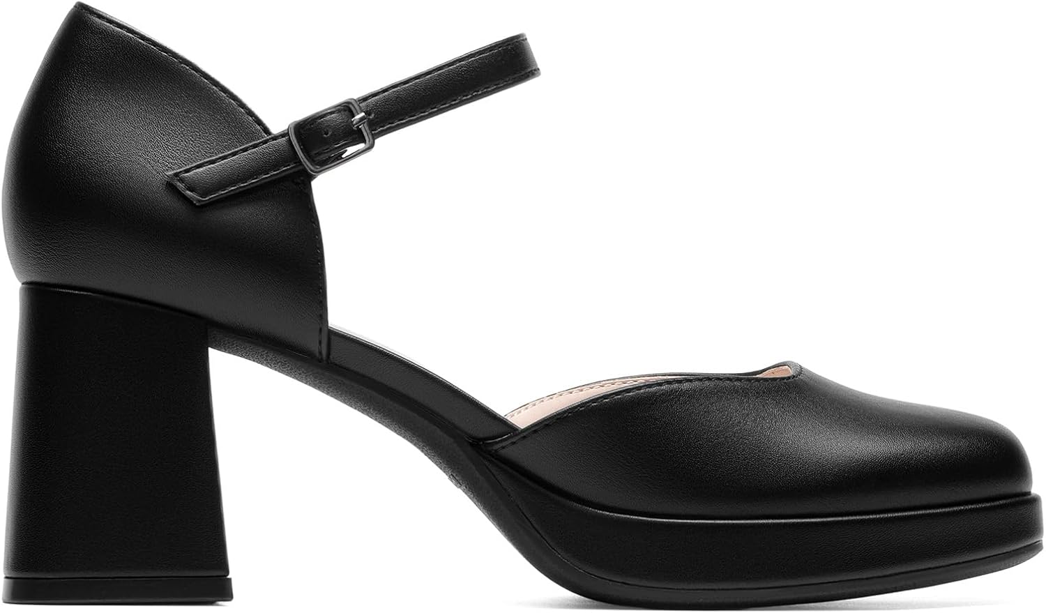 DREAM PAIRS Women's Chunky Platform Closed Toe Heels