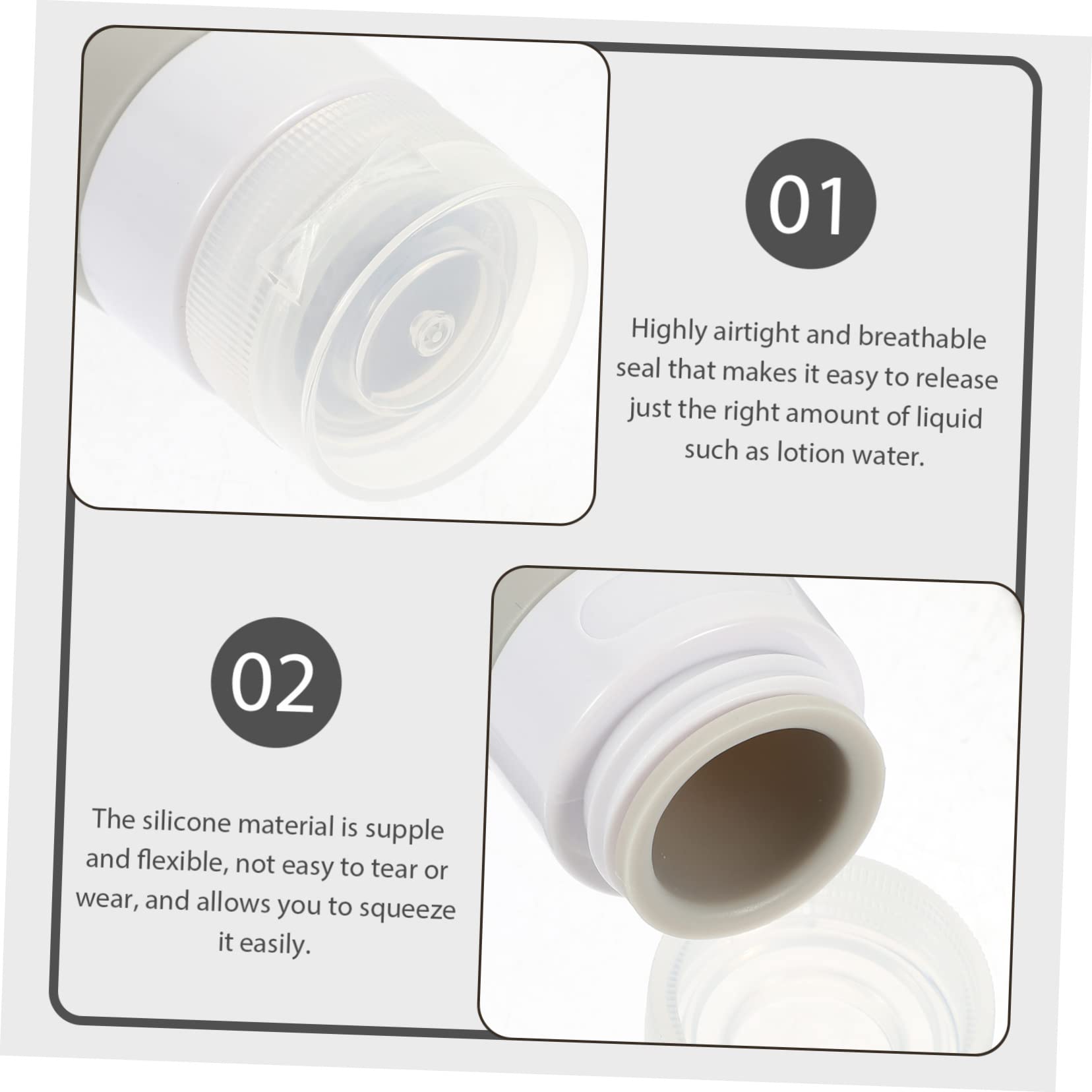 FOMIYES 9 Pz Bottiglia Di Lozione in Silicone Ricaricabile Vuoto Piccola Bottiglia Da Viaggio Sacchetti Di Plastica Per Il Trucco Flacone Cosmetico Viaggiare Gel Di Silice Conservazione