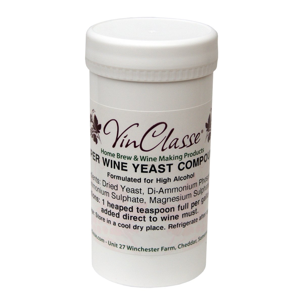 Vinclasse Super Wine Yeast Compound - 60g Tub - With Nutrients For Wine Making