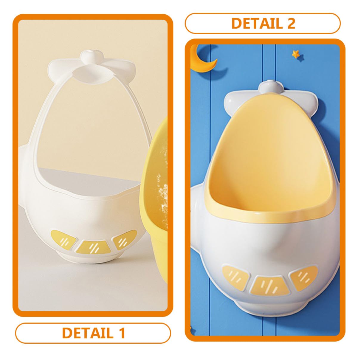 ULDIGI Boys Urinal Potty Portable Cartoon Design for Training Space Saving Bathroom with Pinwheel Feature Easy to Clean for Encouraging Standing Urination
