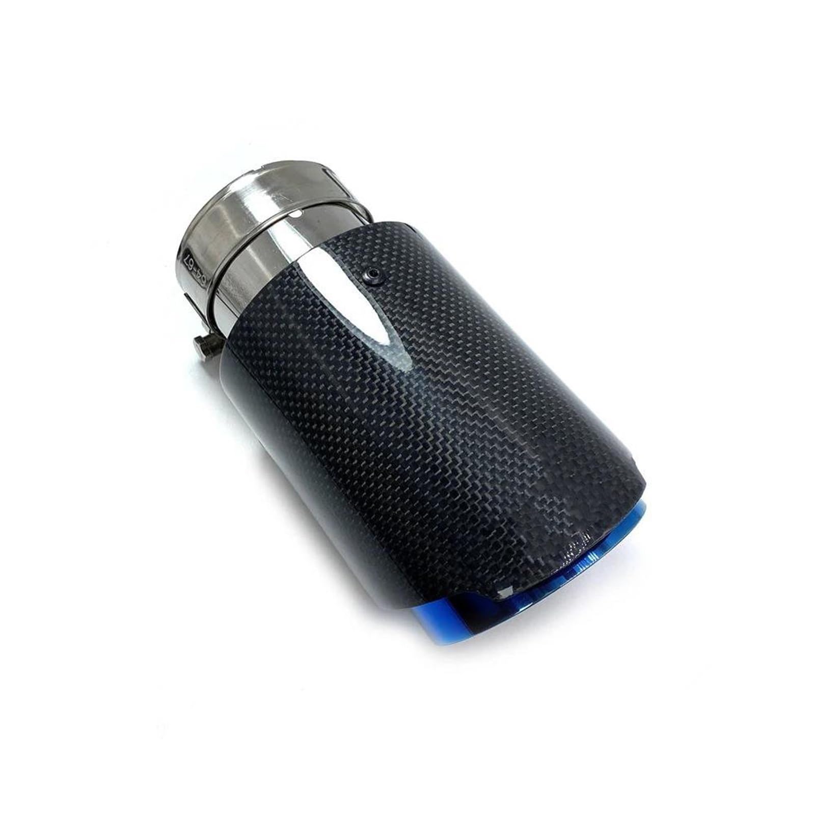 Silenciador de escape de fibra de carbono y acero azul para lucir un look deportivo en ruta 7
